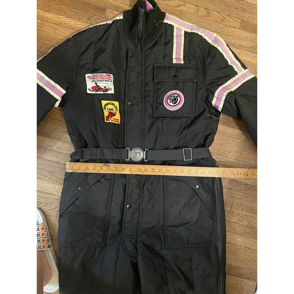 Vintage Arctic Wear Snowmobile Suit Black Purple Arctic Cat One Piece Jumpsuit